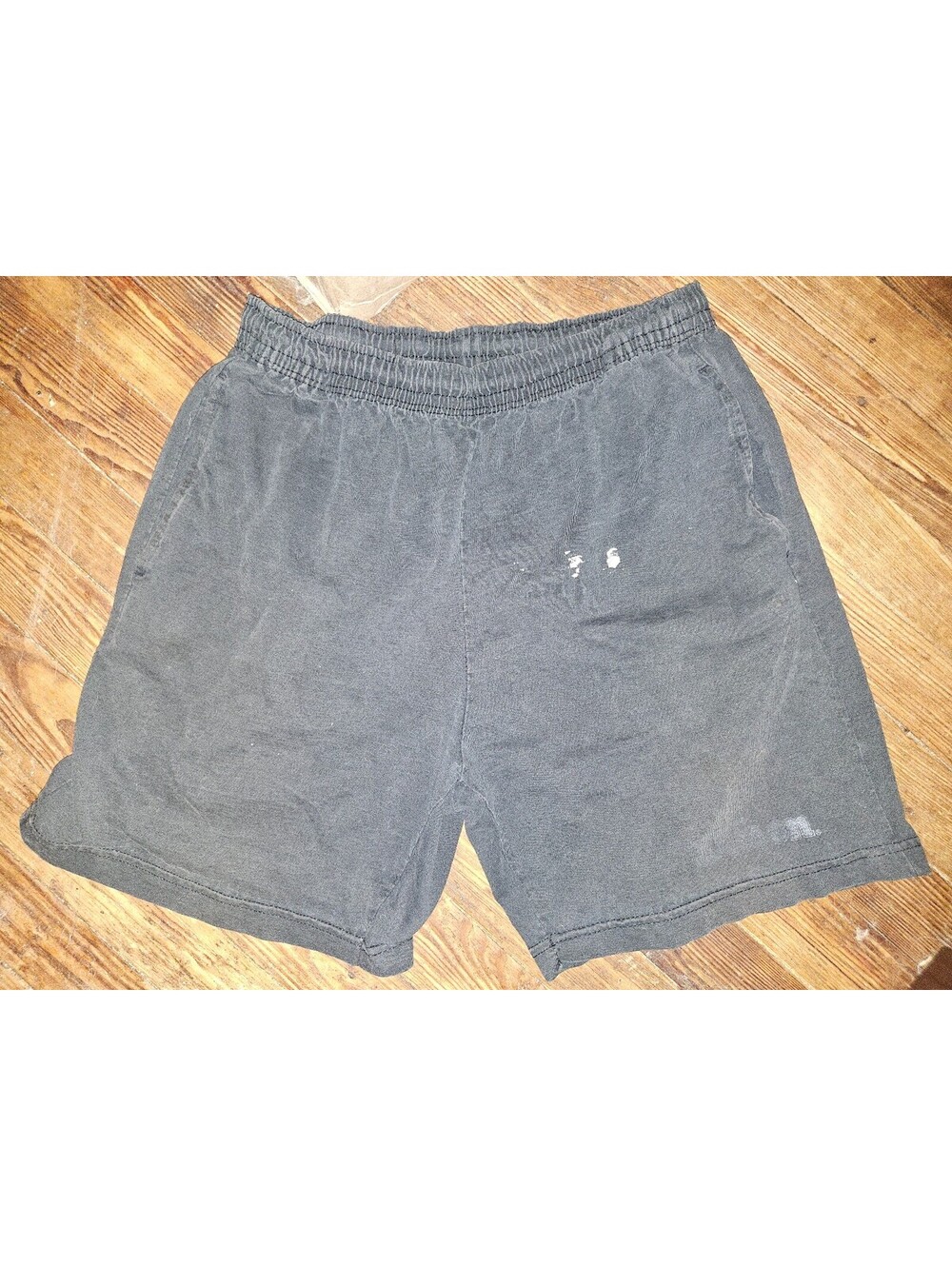 Vintage Wilson Shorts Mens blueish-Gray Gym Drawstring - L - washable stain